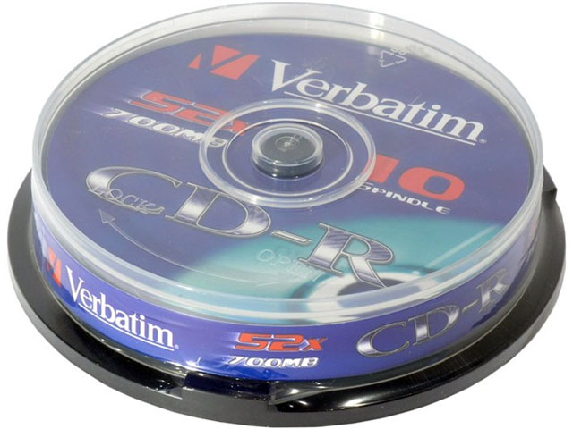 Cd R Verbatim 700mb 80min 52x Extra Protection 10sht Cakebox 43437 Mips By