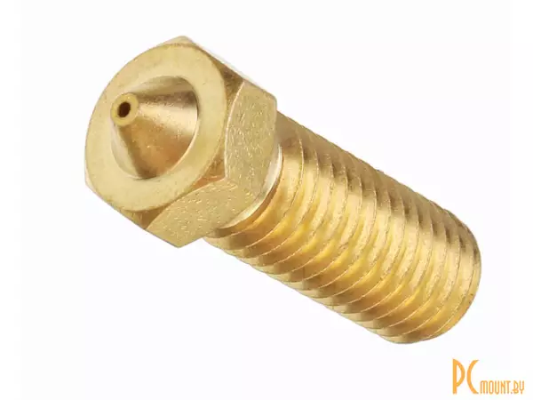 Сопло  E3D  V5, V6   0.4mm / 3mm,  резьба M6,   длинное, латунь