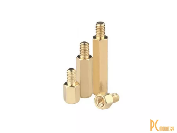 Стойка для печатной платы M3x15+6, латунь