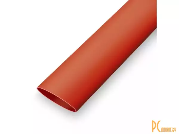 Трубка термоусадочная 2:1 O3.5мм бесклеевая красная 10 метров
