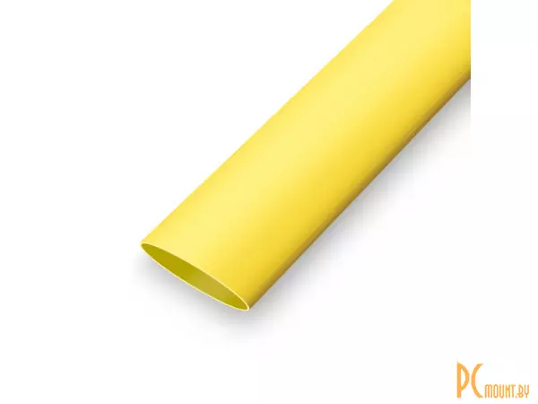 Трубка термоусадочная 2:1 d1.5мм бесклеевая желтая, отрезок 1м