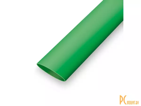 Трубка термоусадочная 2:1 d10мм бесклеевая зеленая, отрезок 1м