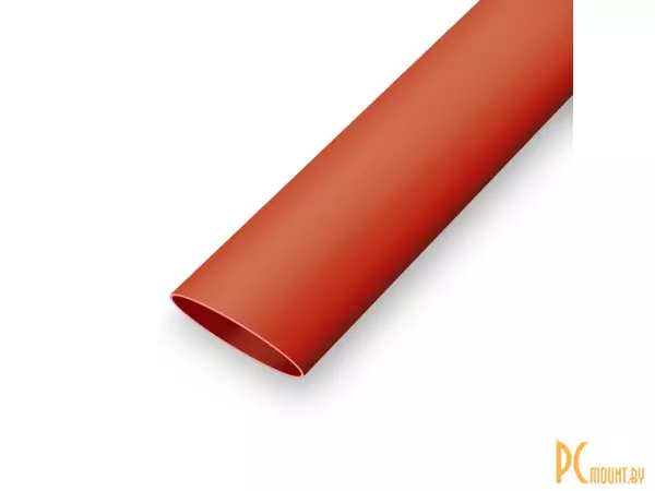 Трубка термоусадочная 3:1 d15мм клеевая красная, отрезок 1м