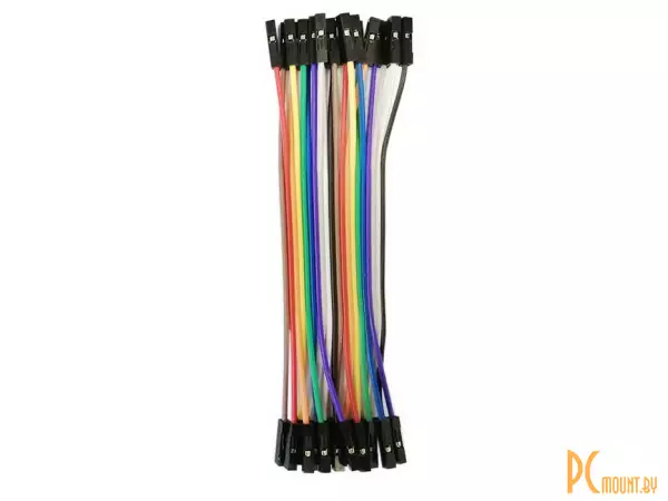 Кабель соединительный 10см 1P-1P (мама-мама), 40шт.в комплекте, Cable 100mm Solderless Dupont Wire for Breadboard type F-F, 50V, one pack 40pcs.