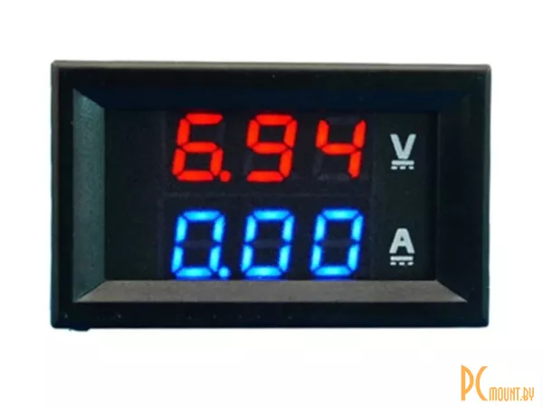 Цифровой измеритель напряжения и тока DSN-VC288, DC 0-100V, 0-50A + шунт 50А, с точной настройкой, двойной дисплей (красный и синий)