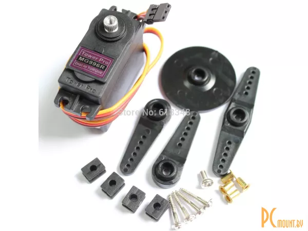 MG995, Серводвигатель, металлический редуктор, 4.8-6В, Servo DC Metal gear high torque Motor 4.8V-6V, MG995