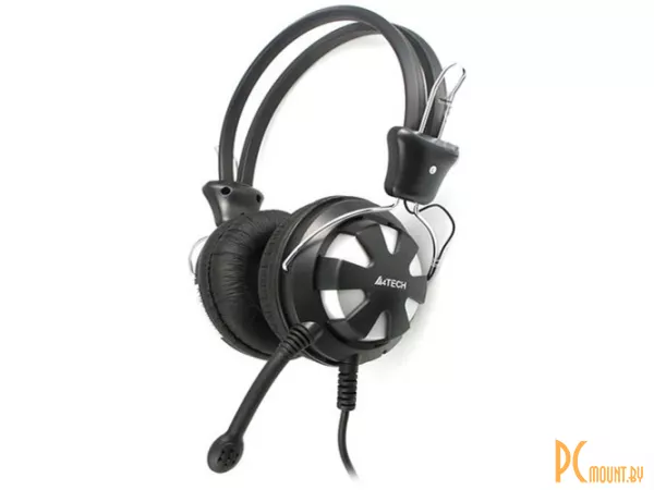 Наушники A4-Tech HS-28-2 Stereo Headset, Black-silver