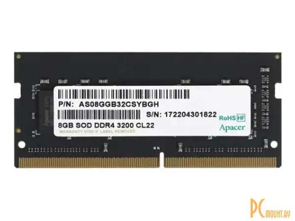 8GB PC4-25600 DDR4 SODIMM-3200 Apacer  CL22 ES.08G21.GSH