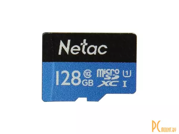 Карта памяти MicroSDXC, 128GB, Сlass 10, UHS-I, U1, Netac NT02P500STN-128G-S