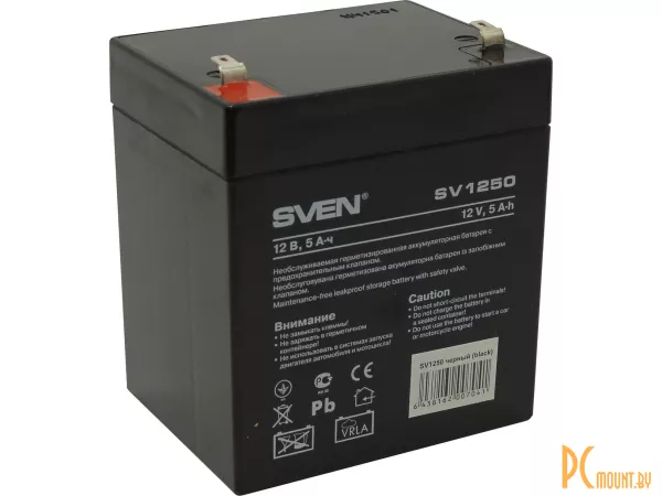 фото Источник бесперебойного питания UPS Аккумулятор Sven SV 1250 (12V 5Ah) Источник бесперебойного питания UPS Аккумулятор Sven SV 1250 (12V 5Ah)